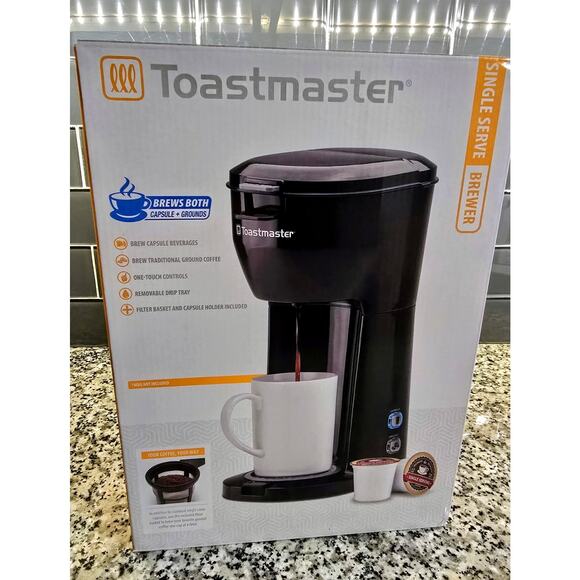 Toastmaster TM-118CM | Single-Serve Coffee Maker | Brew Pods & Grounds |Open Box - Picture 8 of 8
